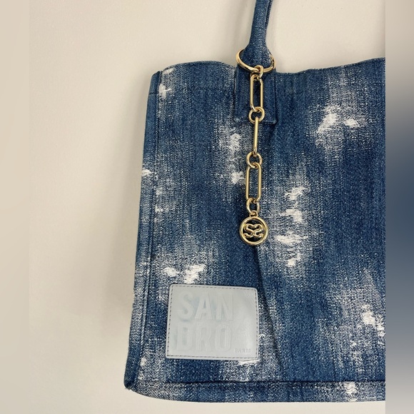 Sandro Kasbah Distressed Denim Tote Bag - Picture 4 of 10